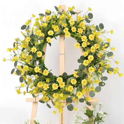20'' Eucalyptus Wreath for Front Door Porch Decor, Spring Summer