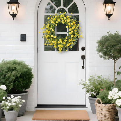 20'' Eucalyptus Wreath for Front Door Porch Decor, Spring Summer