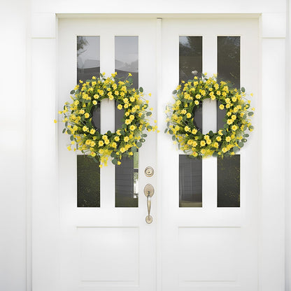 20'' Eucalyptus Wreath for Front Door Porch Decor, Spring Summer