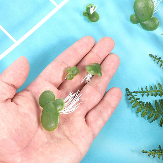 36 Pack Artificial Mini Duckweed with Root, Artificial Floating Plant Plastic Aquarium Simulation Floating Plants for Aquarium Tank Decor