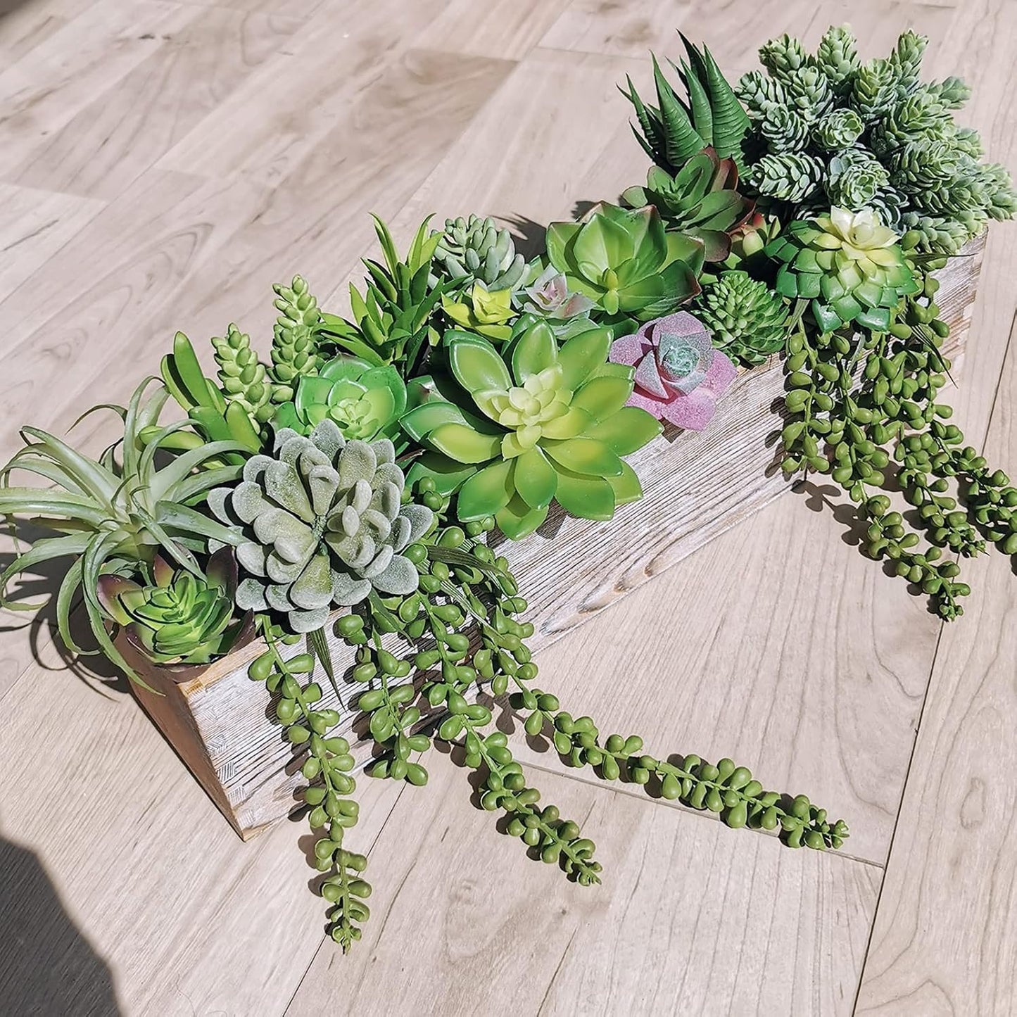 22 Pcs Bulk Artificial Succulents Plants Unpotted Small Aloe Hanging String of Pearls Cactus Green Fake Succulents for Succulent Garden Arrangement Centerpiece Wall Indoor Outdoor Home Decor
