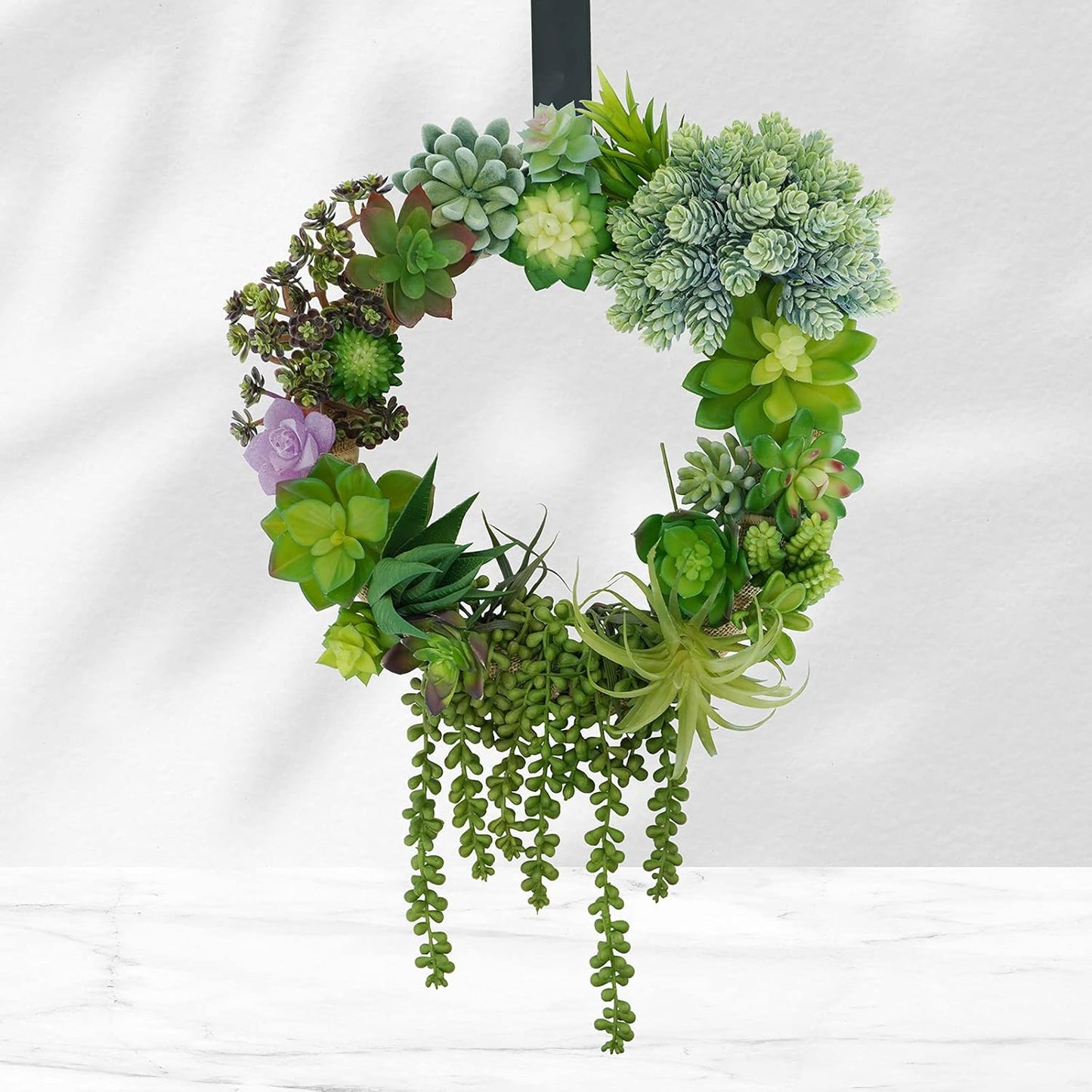 22 Pcs Bulk Artificial Succulents Plants Unpotted Small Aloe Hanging String of Pearls Cactus Green Fake Succulents for Succulent Garden Arrangement Centerpiece Wall Indoor Outdoor Home Decor