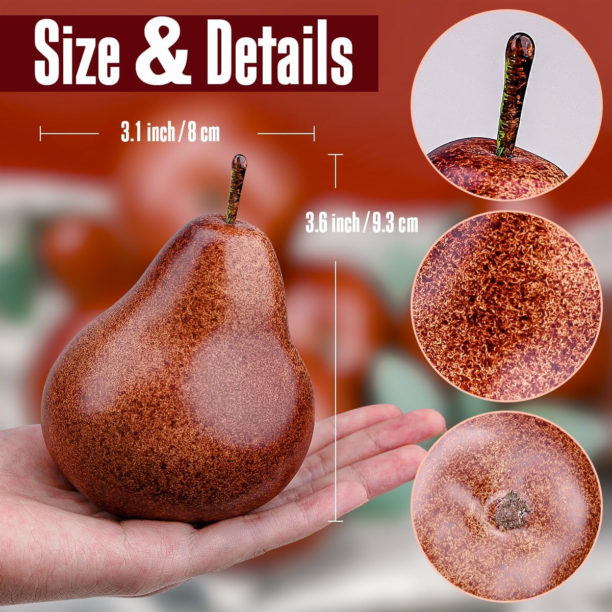 6pcs Lifelike Artificial Avocado Kitchen Decoration Fake Faux Fruit Home Cabinet House Ornament Photography Props Model Weddings Party Thanksgiving Festival Decor