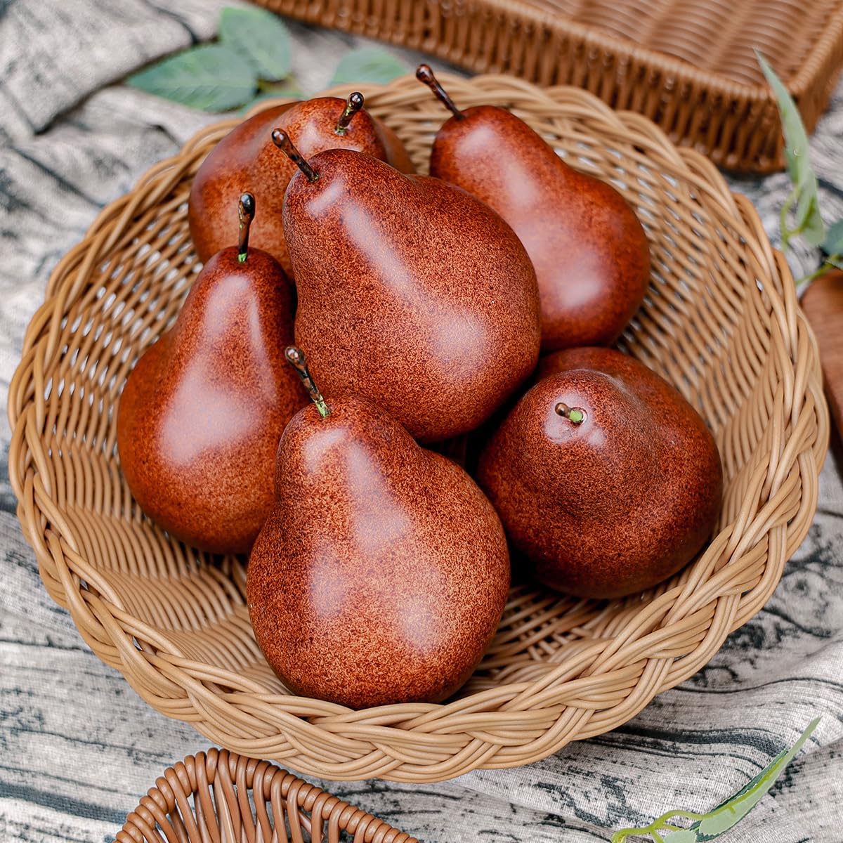 6pcs Lifelike Artificial Avocado Kitchen Decoration Fake Faux Fruit Home Cabinet House Ornament Photography Props Model Weddings Party Thanksgiving Festival Decor