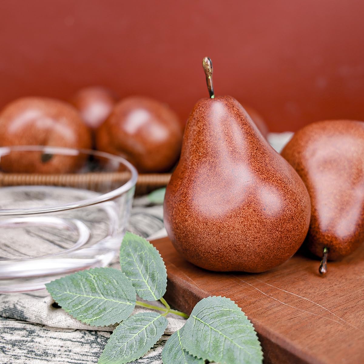 6pcs Lifelike Artificial Avocado Kitchen Decoration Fake Faux Fruit Home Cabinet House Ornament Photography Props Model Weddings Party Thanksgiving Festival Decor