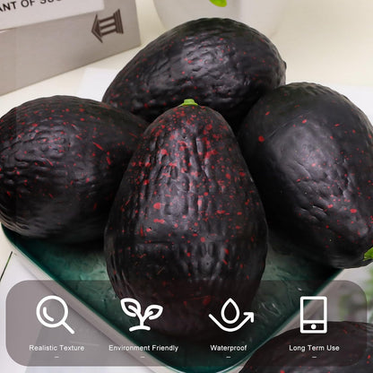 6pcs Lifelike Artificial Avocado Kitchen Decoration Fake Faux Fruit Home Cabinet House Ornament Photography Props Model Weddings Party Thanksgiving Festival Decor