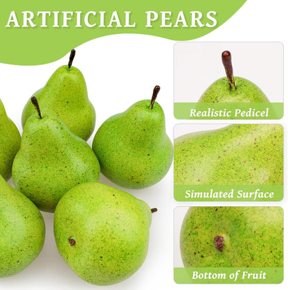 6pcs Lifelike Artificial Avocado Kitchen Decoration Fake Faux Fruit Home Cabinet House Ornament Photography Props Model Weddings Party Thanksgiving Festival Decor