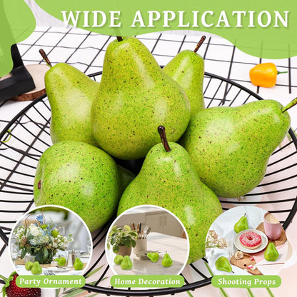 6pcs Lifelike Artificial Avocado Kitchen Decoration Fake Faux Fruit Home Cabinet House Ornament Photography Props Model Weddings Party Thanksgiving Festival Decor