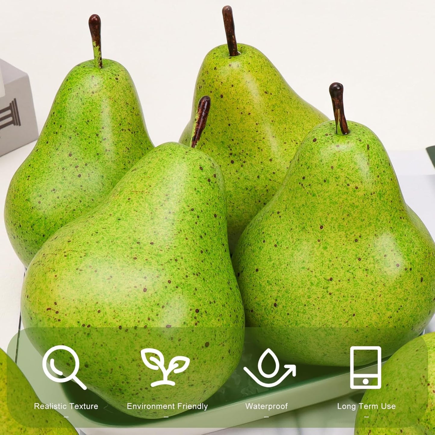 6pcs Lifelike Artificial Avocado Kitchen Decoration Fake Faux Fruit Home Cabinet House Ornament Photography Props Model Weddings Party Thanksgiving Festival Decor