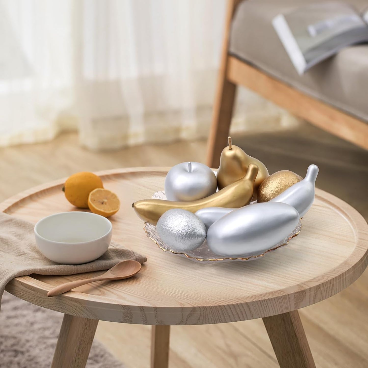 6pcs Lifelike Artificial Avocado Kitchen Decoration Fake Faux Fruit Home Cabinet House Ornament Photography Props Model Weddings Party Thanksgiving Festival Decor