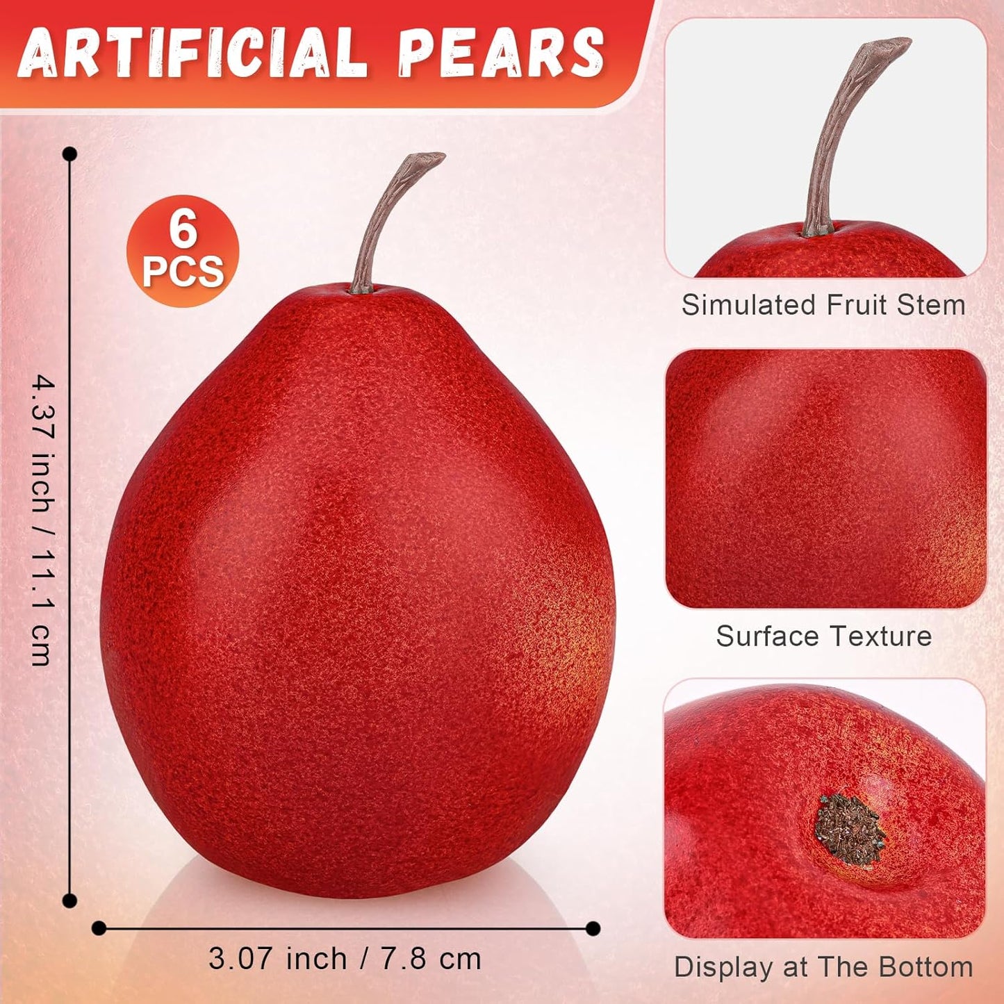 6pcs Lifelike Artificial Avocado Kitchen Decoration Fake Faux Fruit Home Cabinet House Ornament Photography Props Model Weddings Party Thanksgiving Festival Decor