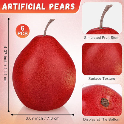 6pcs Lifelike Artificial Avocado Kitchen Decoration Fake Faux Fruit Home Cabinet House Ornament Photography Props Model Weddings Party Thanksgiving Festival Decor
