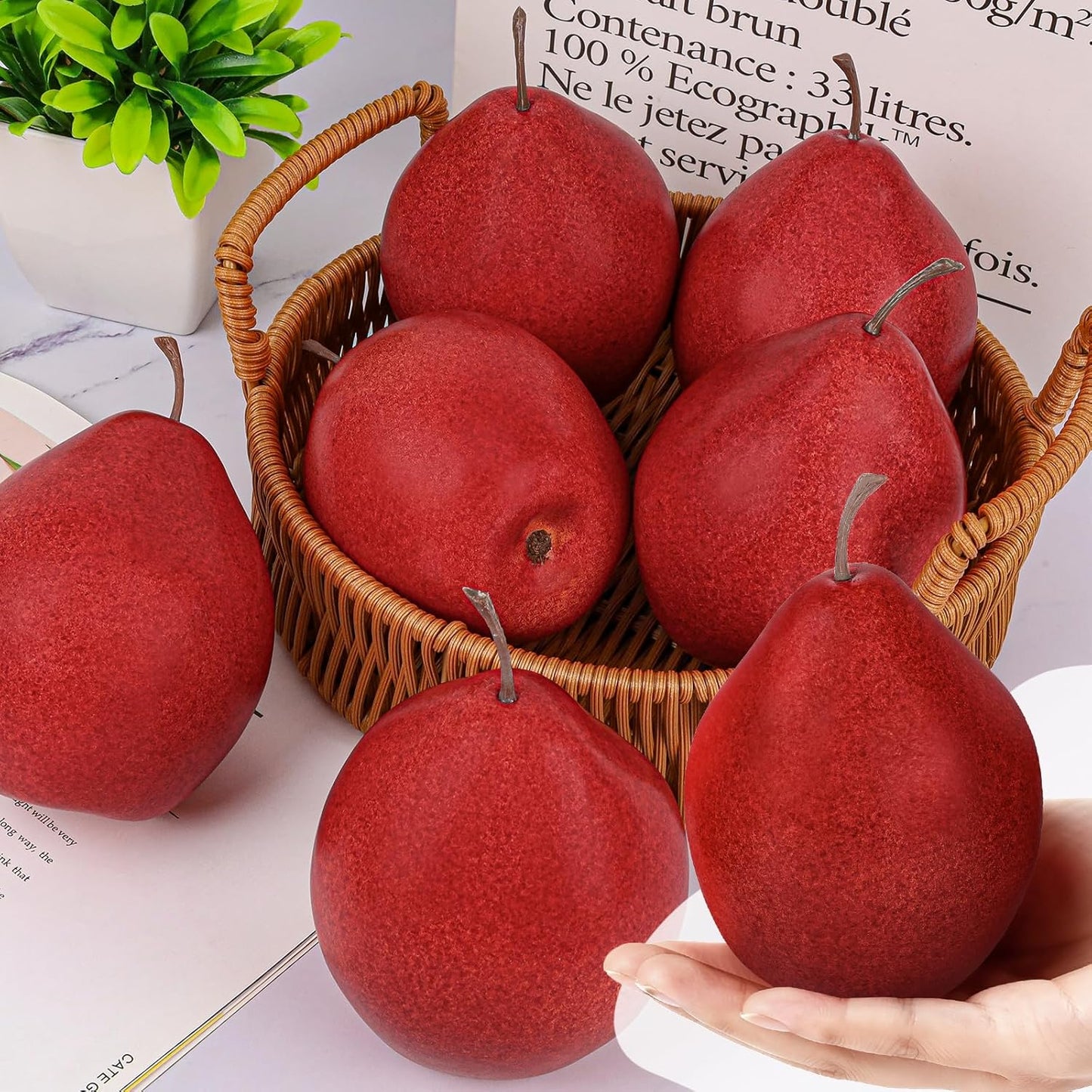 6pcs Lifelike Artificial Avocado Kitchen Decoration Fake Faux Fruit Home Cabinet House Ornament Photography Props Model Weddings Party Thanksgiving Festival Decor