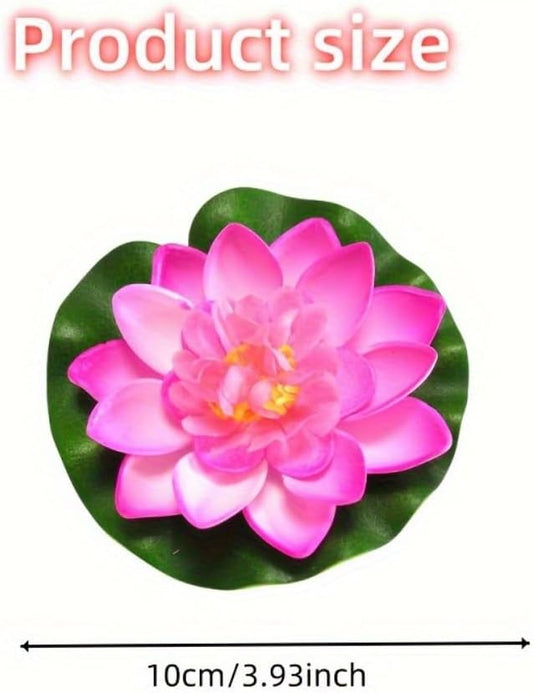 5pcs Artificial Floating Foam Lotus Flowers, Lily Pads for Lake, Pond Plants Ornaments for Pool Aquarium Water Decoration, Colorful