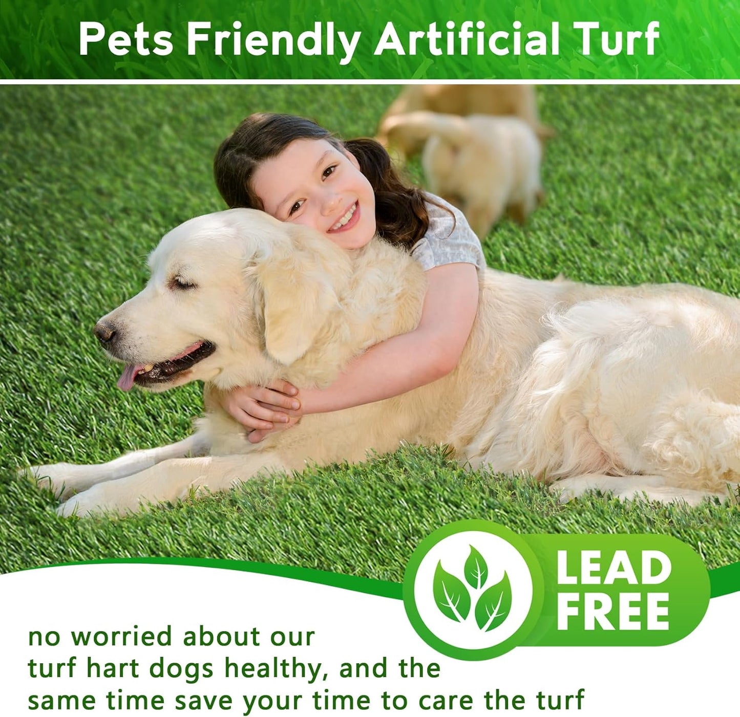 Large Artificial Grass Pad for Dogs Potty, Extra Soft Thick Turf for Indoor Outdoor Patio Balcony, 4 FT X 6 FT