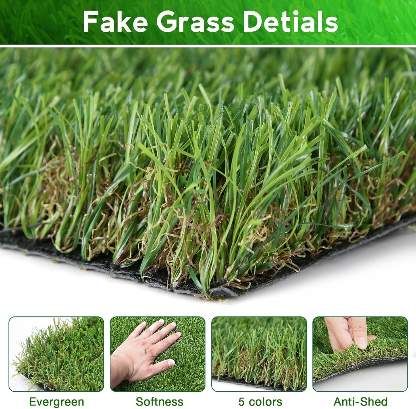 Large Artificial Grass Pad for Dogs Potty, Extra Soft Thick Turf for Indoor Outdoor Patio Balcony, 4 FT X 6 FT