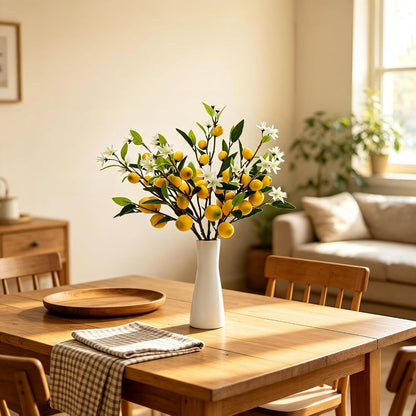 5PCS Artificial Lemon Branches with Leaves & Fruit, 24"