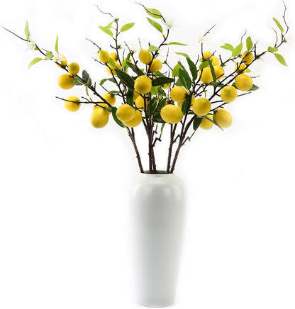 5PCS Artificial Lemon Branches with Leaves & Fruit, 24"