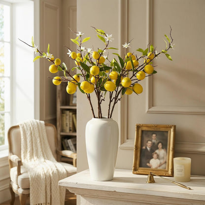 5PCS Artificial Lemon Branches with Leaves & Fruit, 24"