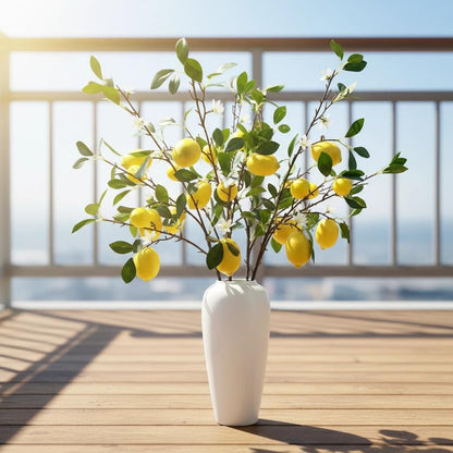 5PCS Artificial Lemon Branches with Leaves & Fruit, 24"