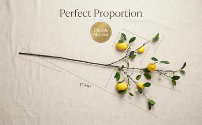 5PCS Artificial Lemon Branches with Leaves & Fruit, 24"