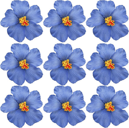 20PCS Red Hawaiian Faux Flowers Hibiscus Flowers Hawaii Party Summer Party DIY Foam Hibiscus Flower for Tabletop Decoration Favors Supplies (No Clip)