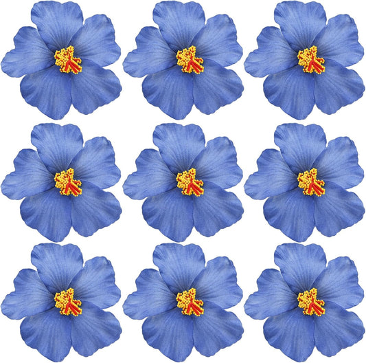 20PCS Red Hawaiian Faux Flowers Hibiscus Flowers Hawaii Party Summer Party DIY Foam Hibiscus Flower for Tabletop Decoration Favors Supplies (No Clip)