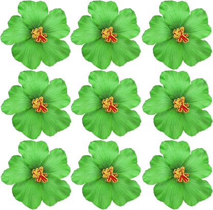 20PCS Red Hawaiian Faux Flowers Hibiscus Flowers Hawaii Party Summer Party DIY Foam Hibiscus Flower for Tabletop Decoration Favors Supplies (No Clip)