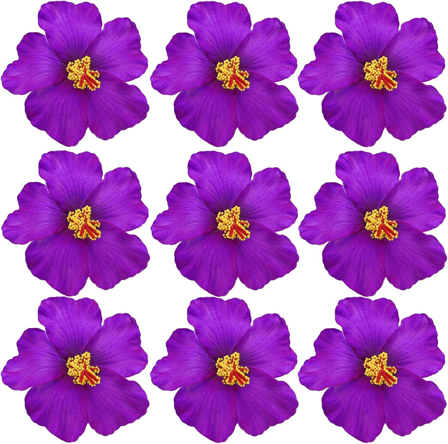 20PCS Red Hawaiian Faux Flowers Hibiscus Flowers Hawaii Party Summer Party DIY Foam Hibiscus Flower for Tabletop Decoration Favors Supplies (No Clip)