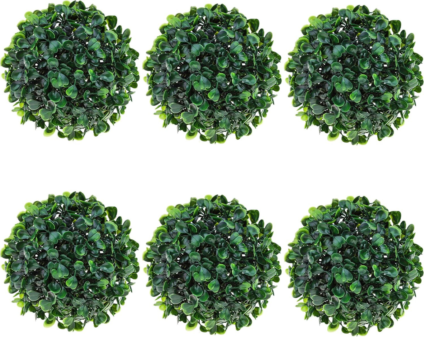 6pcs Artificial Boxwood Topiary Ball, 4.7Inch Small Fake Plant Ball | mini faux topiary greenery balls, bulk lifelike small boxwood sphere decor for table centerpiece ornament patio balcony decor