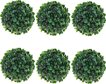 6pcs Artificial Boxwood Topiary Ball, 4.7Inch Small Fake Plant Ball | mini faux topiary greenery balls, bulk lifelike small boxwood sphere decor for table centerpiece ornament patio balcony decor