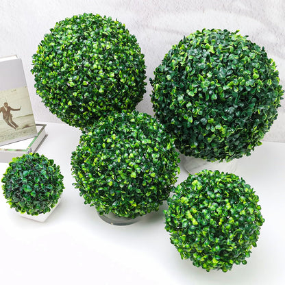 6pcs Artificial Boxwood Topiary Ball, 4.7Inch Small Fake Plant Ball | mini faux topiary greenery balls, bulk lifelike small boxwood sphere decor for table centerpiece ornament patio balcony decor