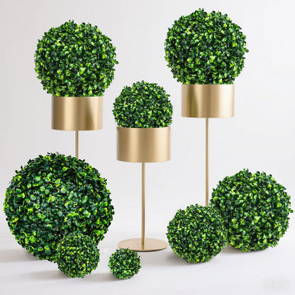 6pcs Artificial Boxwood Topiary Ball, 4.7Inch Small Fake Plant Ball | mini faux topiary greenery balls, bulk lifelike small boxwood sphere decor for table centerpiece ornament patio balcony decor