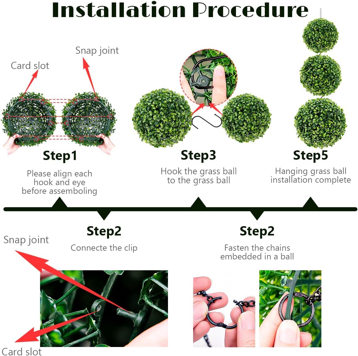 6pcs Artificial Boxwood Topiary Ball, 4.7Inch Small Fake Plant Ball | mini faux topiary greenery balls, bulk lifelike small boxwood sphere decor for table centerpiece ornament patio balcony decor