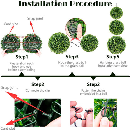 6pcs Artificial Boxwood Topiary Ball, 4.7Inch Small Fake Plant Ball | mini faux topiary greenery balls, bulk lifelike small boxwood sphere decor for table centerpiece ornament patio balcony decor