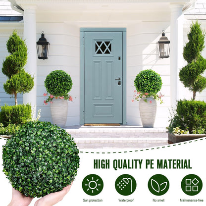 6pcs Artificial Boxwood Topiary Ball, 4.7Inch Small Fake Plant Ball | mini faux topiary greenery balls, bulk lifelike small boxwood sphere decor for table centerpiece ornament patio balcony decor