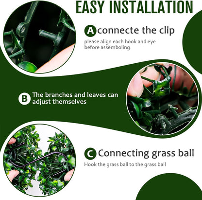 6pcs Artificial Boxwood Topiary Ball, 4.7Inch Small Fake Plant Ball | mini faux topiary greenery balls, bulk lifelike small boxwood sphere decor for table centerpiece ornament patio balcony decor