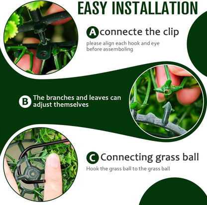 6pcs Artificial Boxwood Topiary Ball, 4.7Inch Small Fake Plant Ball | mini faux topiary greenery balls, bulk lifelike small boxwood sphere decor for table centerpiece ornament patio balcony decor