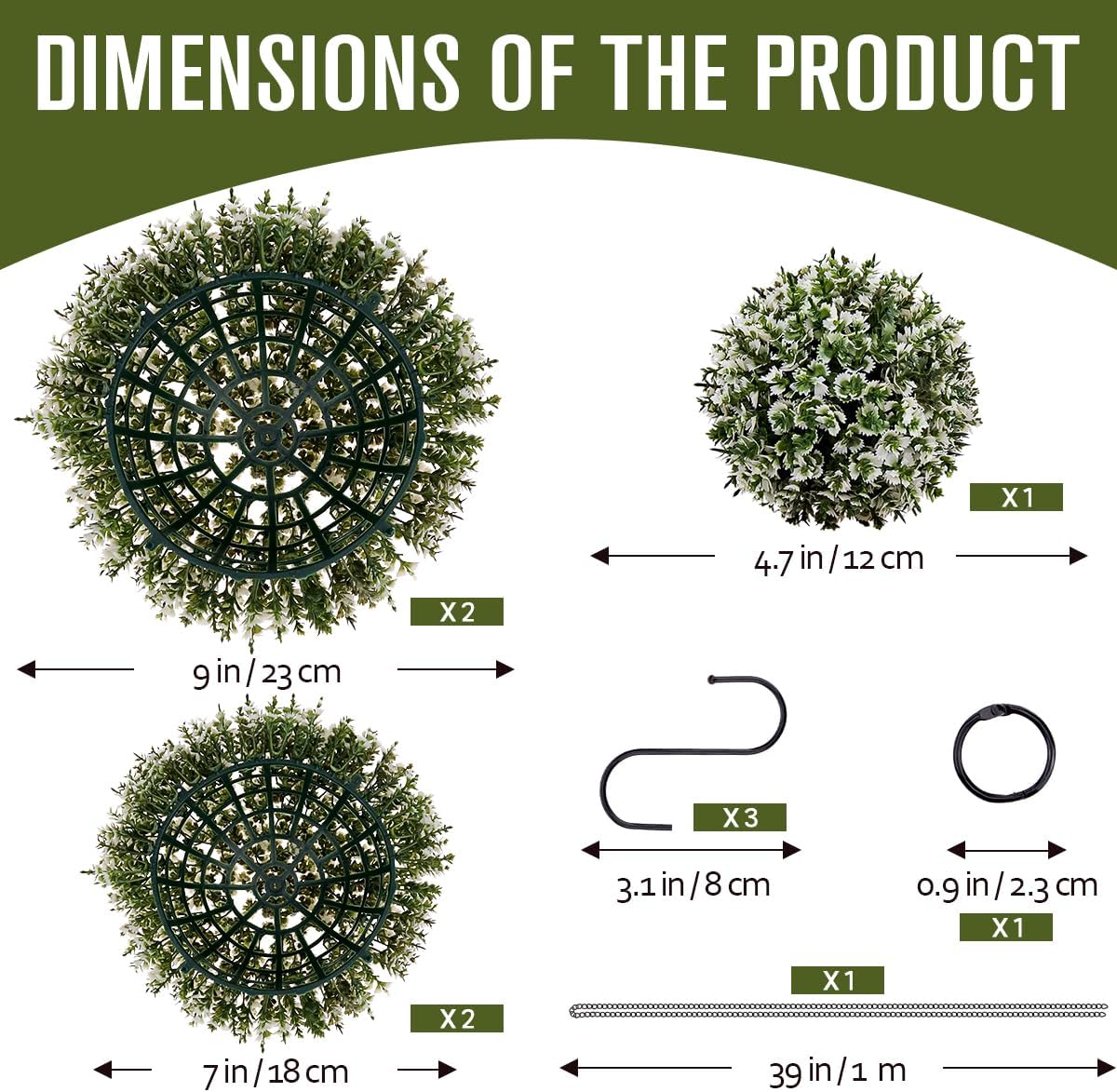 6pcs Artificial Boxwood Topiary Ball, 4.7Inch Small Fake Plant Ball | mini faux topiary greenery balls, bulk lifelike small boxwood sphere decor for table centerpiece ornament patio balcony decor