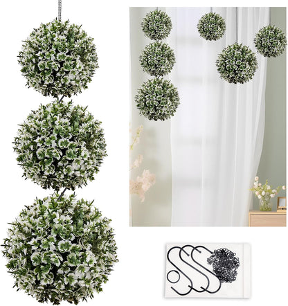 6pcs Artificial Boxwood Topiary Ball, 4.7Inch Small Fake Plant Ball | mini faux topiary greenery balls, bulk lifelike small boxwood sphere decor for table centerpiece ornament patio balcony decor