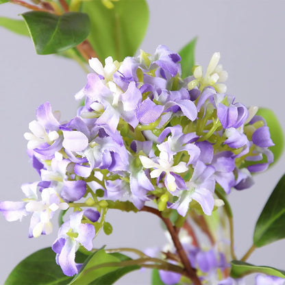 5pcs Artificial Lilac Flowers 15" Fake White Silk Delphinium Antirrhinum for Vase Bouquets Floral Arrangement Home Office Wedding Decoration.(White)