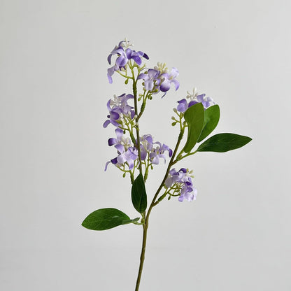 5pcs Artificial Lilac Flowers 15" Fake White Silk Delphinium Antirrhinum for Vase Bouquets Floral Arrangement Home Office Wedding Decoration.(White)