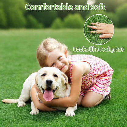 30 x 20 inches 2 Pack Fake Grass Pee for Dogs Artificial Grass Rug Pad for Puppy Potty Washable Grass Mat for Pet Training with Drainage Hole