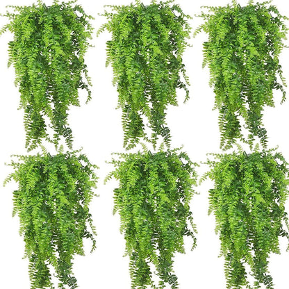 Reptile Plants Hanging Fake Vines Boston Climbing Terrarium Plant with Suction Cup for Bearded Dragons Lizards Crested Gecko Snake Hermit Crab and Tank Habitat Decorations (2 Pack)