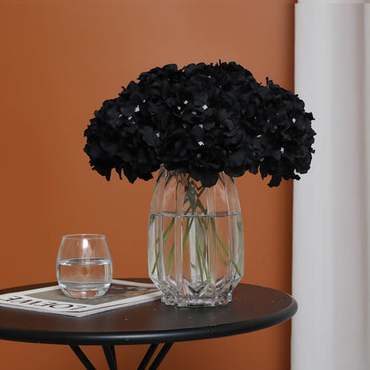 Hydrangea Artificial Flowers -12 pcs Realistic Fake Hydrangea Silk Flowers with Stems Faux Hydrangea Flowers Heads for Office Home Party Wedding Centerpiece DIY Floral Decor(Sky Blue)