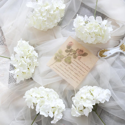 Hydrangea Artificial Flowers -12 pcs Realistic Fake Hydrangea Silk Flowers with Stems Faux Hydrangea Flowers Heads for Office Home Party Wedding Centerpiece DIY Floral Decor(Sky Blue)