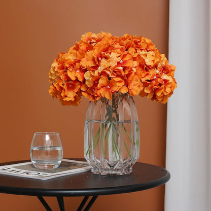 Hydrangea Artificial Flowers -12 pcs Realistic Fake Hydrangea Silk Flowers with Stems Faux Hydrangea Flowers Heads for Office Home Party Wedding Centerpiece DIY Floral Decor(Sky Blue)