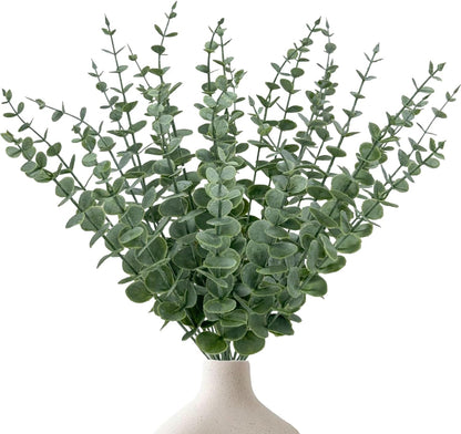 25Pcs Artificial Eucalyptus Stems, Realistic Fake Eucalyptus Branches for Home Decor, Wedding Centerpiece, Christmas Table Decoration, Centerpiece Greenery Arrangement