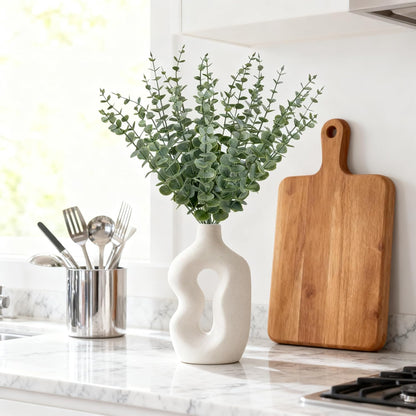 25Pcs Artificial Eucalyptus Stems, Realistic Fake Eucalyptus Branches for Home Decor, Wedding Centerpiece, Christmas Table Decoration, Centerpiece Greenery Arrangement
