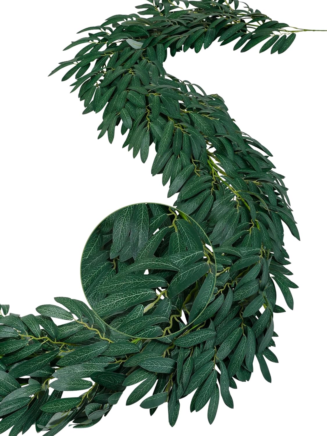 4Pack Total 24FT Green Fake Vines Ivy Leaves Vines for Bedroom Greenery Garland Fake Leaves Leaf Wall Decor Faux Hanging Vines Plants Outdoor Garland